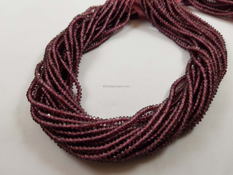 Rhodolite garnet micro german cut beads